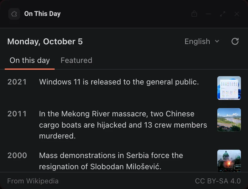 On This Day on a Deska canvas