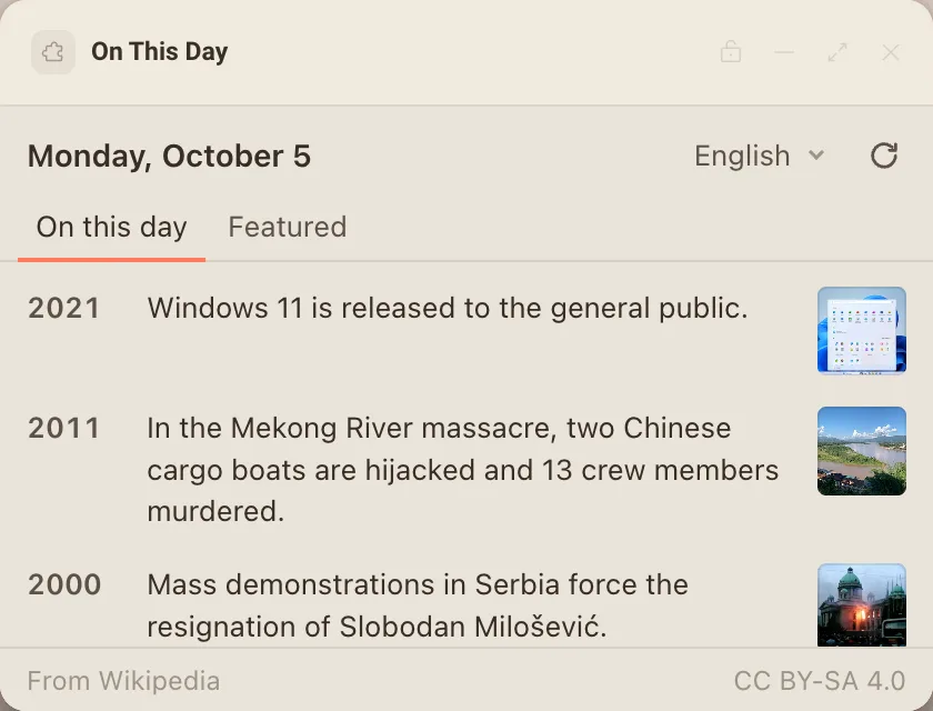 On This Day on a Deska canvas
